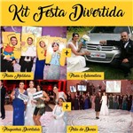 Kit Festa Divertida - 01 Pista de Dança 5x5m + 03 Placas Molduras N + 18 Plaquinhas Divertidas + 02