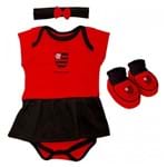 Kit Flamengo Body Menina Torcida Baby P