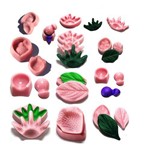 Kit Frisadores de Eva para Flores Rosas P M G 12 Peças