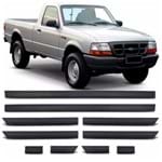 Kit Friso Lateral Ford Ranger 1998 a 2004 - Cabine Simples - Largo
