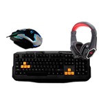 Kit Gamer Crow Two - Teclado + Mouse + HeadPhone