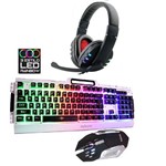 Kit Gamer Teclado Multimida Bk-g3000 + Mouse 7d + Fone Boas