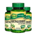 Kit 3 Gengibre com Chá Verde 120 Comprimidos Unilife