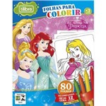 Kit Giz + Mini Folhas para Colorir Princesas Tilibra