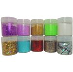 Kit Glitters para Slime Siquiplás com 10 Unidades 8g Cada Várias Cores