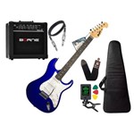 Kit Guitarra Mod Fender Tagima Memphis Mg32 Azul Borne