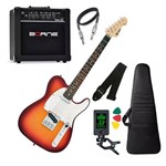 Kit Guitarra Phx Telecaster Tl1 Sunburst Cubo Borne Afinador