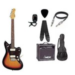 Kit Guitarra Tagima Tw61 Woodstock Sunburst Amplificador Thunder