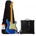 Kit Guitarra Woodstock Series Tg-530 Azul Tagima + Cubo + Capa + Afinador + Acessórios
