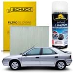 Kit Higienização Limpa Ar Condicionado + Filtro de Ar da Cabine Citroen Xantia 1993 a 2001 - Schuck