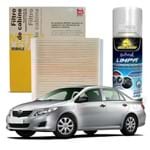 Kit Higienização Limpa Ar Condicionado + Filtro de Ar da Cabine Corolla 2009 a 2013