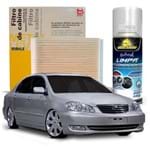 Kit Higienização Limpa Ar Condicionado + Filtro de Ar da Cabine Corolla e Fielder 2003 a 2007