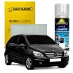 Kit Higienização Limpa Ar Condicionado + Filtro de Ar da Cabine Mercedes Benz A200 B170 B180 B200