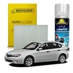 Kit Higienização Limpa Ar Condicionado + Filtro de Ar da Cabine Subaru Impreza 2000 a 2008