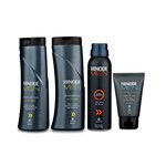 Kit Homem Prático Banho X2 Shampoos Anti Caspa 300ml Cada + Anti Transpirante 48H + Hidratante Rosto