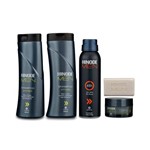 Kit Homens Shampoos Anti Caspa Masculino 300ml Cada + Anti Transpirante + Pomada + Sabonete