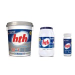 Kit Hth Cloro 10 em 1 10kg+ Elevador de Ph Pó 1 Kg+ft Teste