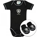 Kit Infantil Torcida Baby Botafogo Curto Body+ Pantufa