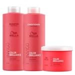 Kit Invigo Color Brilliance Tamanho Profissional Wella - Shampoo + Condicionador + Máscara Kit