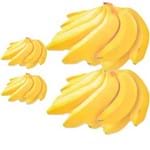 Kit Jogo Americano e Porta Copos Cachos de Banana - 4 Peças