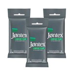 Kit Jontex Preservativo Lubrificado Comfort Plus C/6 - 3 Unid.