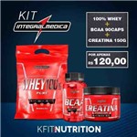 Kit Kfit Nutrition Whey Chocolate + Bcaa + Creatina Integral Medica