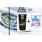 Kit Limpa Farol 150g Proauto + Algodão Polimento Pérola