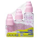 Kit 3 Mamadeiras Rosa - Lolly