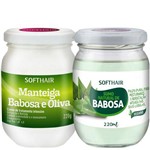 Kit Manteiga Babosa e Oliva 220g + Sumo Natural de Babosa 200ml Soft Hair
