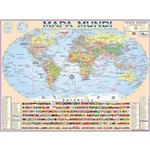 Kit Mapa Mundi + Brasil Escolar 120 X 90cm - Enrolado + Tubo