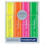 Kit Marcador Fluorescente Textsurfer Classic com 4 Cores - Staedtler