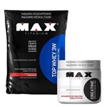 Kit Massa Muscular 3 Max Titanium (1 3W TOP WHEY - 1,8Kg + 1 Creatina - 300grs)