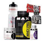 Kit Massa Muscular Max Titanium Promoção - Whey Protein Concentrado + Creatina + Bcaa + Squeeze