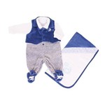 Kit Maternidade Victor Beth Bebe Plush Azul Jeans