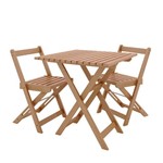 Kit Mesa Boteco + 2 Cadeiras Dobráveis - Wood Prime