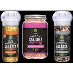 Kit 2 Moedores Sal Rosa/Pimenta + Sal Rosa/Alho/Cebola + Sal Rosa Fino/pote 500 Gramas