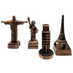 Kit Monumentos Históricos Torre Eiffel Liberdade Pisa Cristo