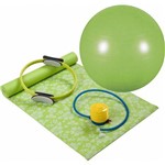 Kit MOR 40100012 para Pilates e Yoga com 4 Peças Verde
