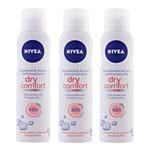 Kit Nivea Desodorante Aerosol Dry Comfort 3 Unidades