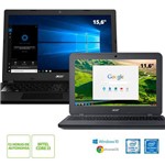 Kit:Notebook Acer Aspire A315-53-32U4 Intel Core I3-7020U + Chromebook Acer C731-C9DA Intel Celeron