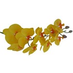 Kit 2 Orquídeas Artificiais Amarelas em Silicone