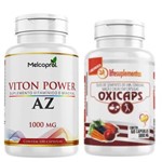 Kit Oxicaps - Óleos de Sementes de Uva, Cenoura, Maçã e Cacau + Viton Power Suplemento de Vitaminas e Minerais de Az