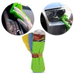 Kit 3 Panos de Microfibra Flanela para Limpeza Automotiva e Doméstica Amarelo Azul Verde