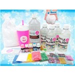 Kit para Fazer Slime 2 Cola Transparente, Borax e Neve