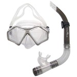 Kit para Mergulho e Snorkel com Máscara e Respirador Spider Preto - Nautika