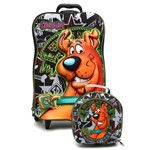 Kit 2 Pçs Max Toy Mochila de Rodinhas Scooby-Doo Preto/Vermelho