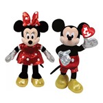 Kit Pelúcia Minnie Mouse e Mickey Mouse Ty Infantil 20cm Ursinhos Fofinhos