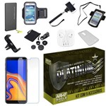 Kit Platinum Galaxy J4 Plus com 9 Acessórios - Armyshield
