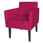 Poltrona Cadeira Mia para Recepção Sala Escritório Quarto Suede Pink - AM DECOR