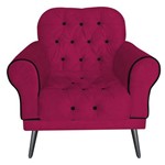 Poltrona Cadeira Olivia para Sala Escritório Recepção Suede Pink - AM DECOR